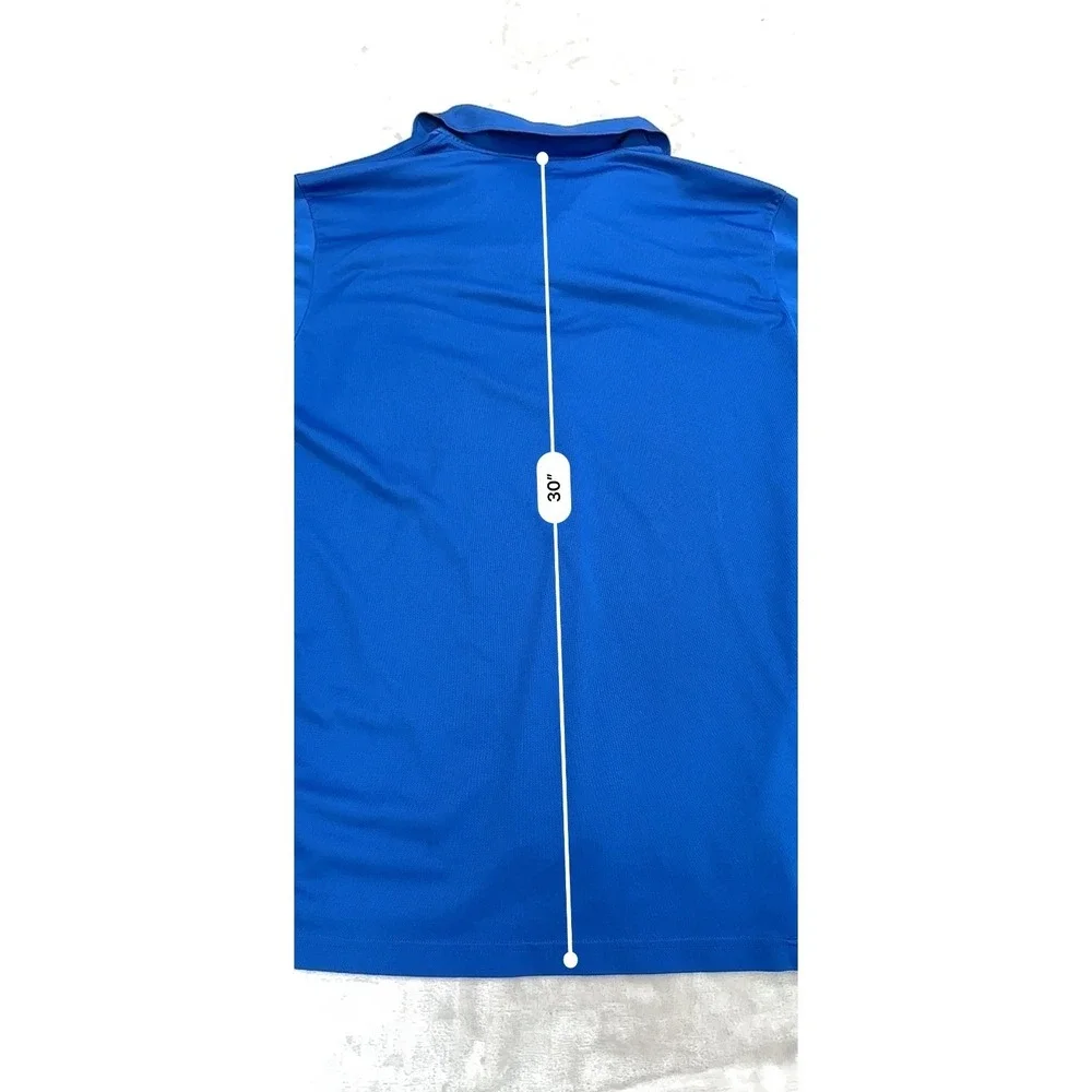Adidas Polo Shirt Men's Size XL Blue Short Sleeve Golf Bristol Farms‎ Collared